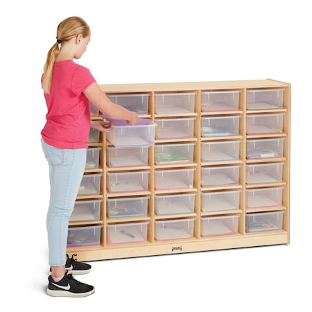 Jonti-Craft 30 Tub Mobile Storage, with Clear Tubs 40310JC